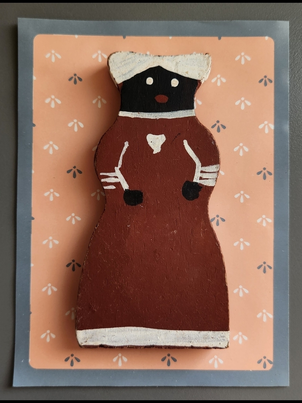 Hand-Painted Folk Art Wooden Figure